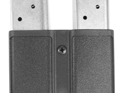 Blackhawk 410510PBK Double Mag Case  Black Polymer Belt Clip Compatible w/ Single Stack 9mm/10mm/40/45/357