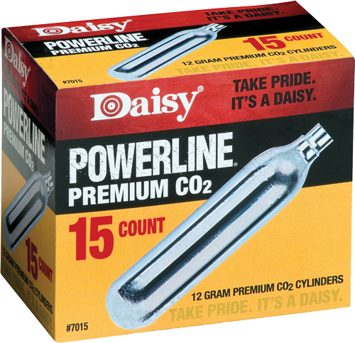 DAISY CO2 CARTRIDGES 12-GRAMS – 15-PACK