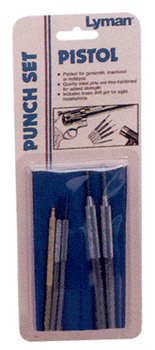 LYMAN PISTOL PUNCH SET – 5 PUNCHES