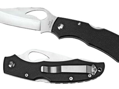 Spyderco BY03PSBK2 Byrd Cara Cara 2 Lightweight 3.75″ Folding Drop Point Part Serrated 8Cr13MoV SS Blade Black  Textured FRN Handle Includes Pocket Clip
