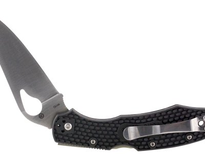 Spyderco BY03PBK2 Byrd Cara Cara 2 Lightweight 3.75″ Folding Drop Point Plain 8Cr13MoV SS Blade Black  Textured FRN Handle Includes Pocket Clip