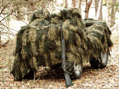 RED ROCK GHILLIE BLIND 5’X12′ – WOODLAND CAMOUFLAGE NETTING