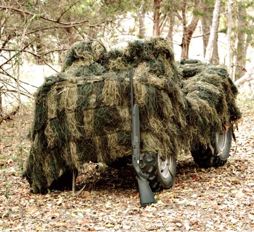 RED ROCK GHILLIE BLIND 5’X12′ – WOODLAND CAMOUFLAGE NETTING