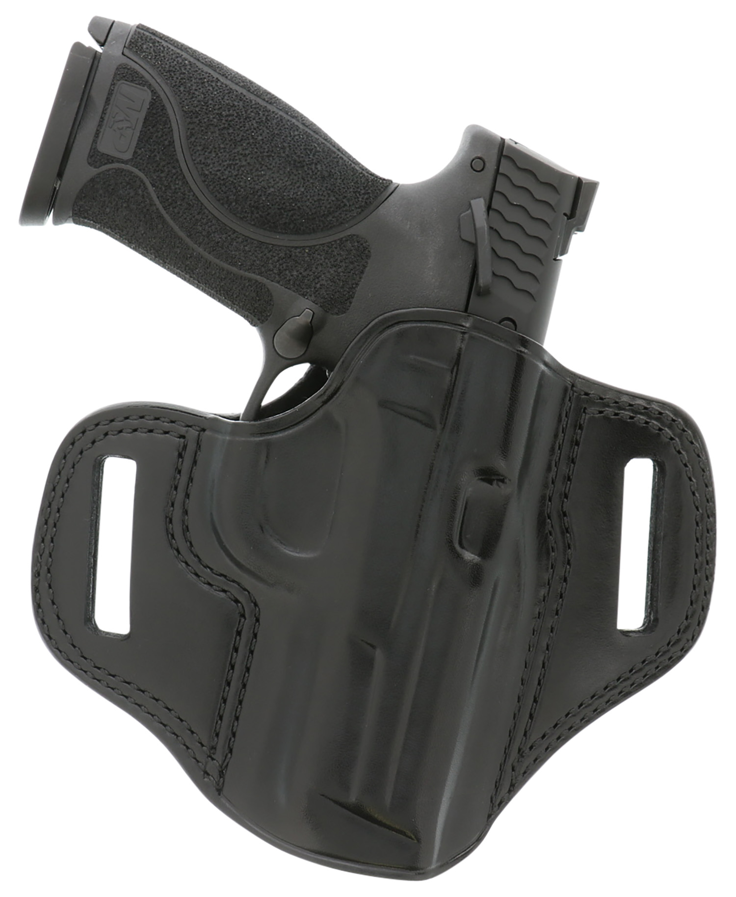 Galco CM226B Combat Master  OWB Black Leather Belt Slide Compatible w/Glock 19/32/36/45/Glock 19X Gen2-5/CZ-P10C Belt 1.75″ Wide Right Hand