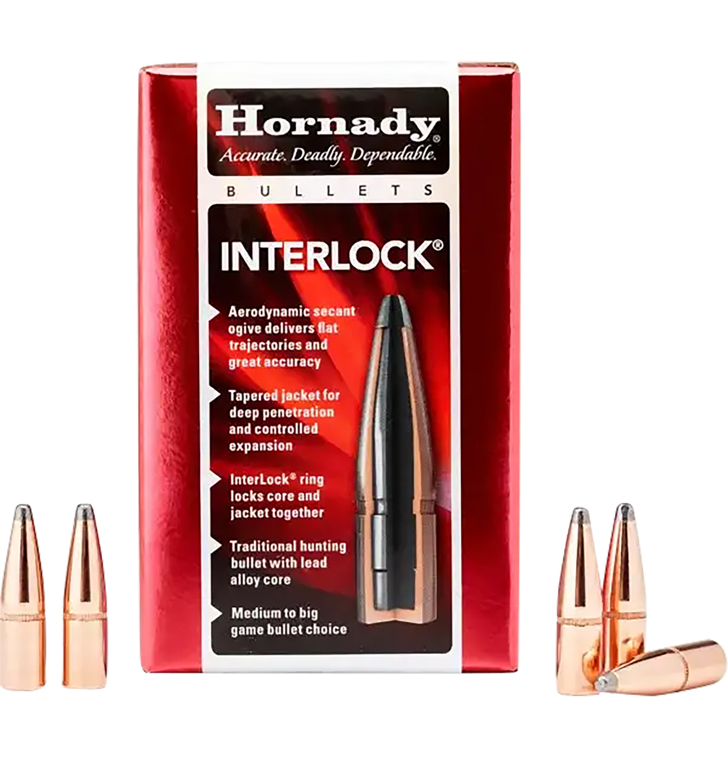 Hornady 3235 InterLock  8mm .323 170 gr Round Nose 100 Per Box/ 15 Case