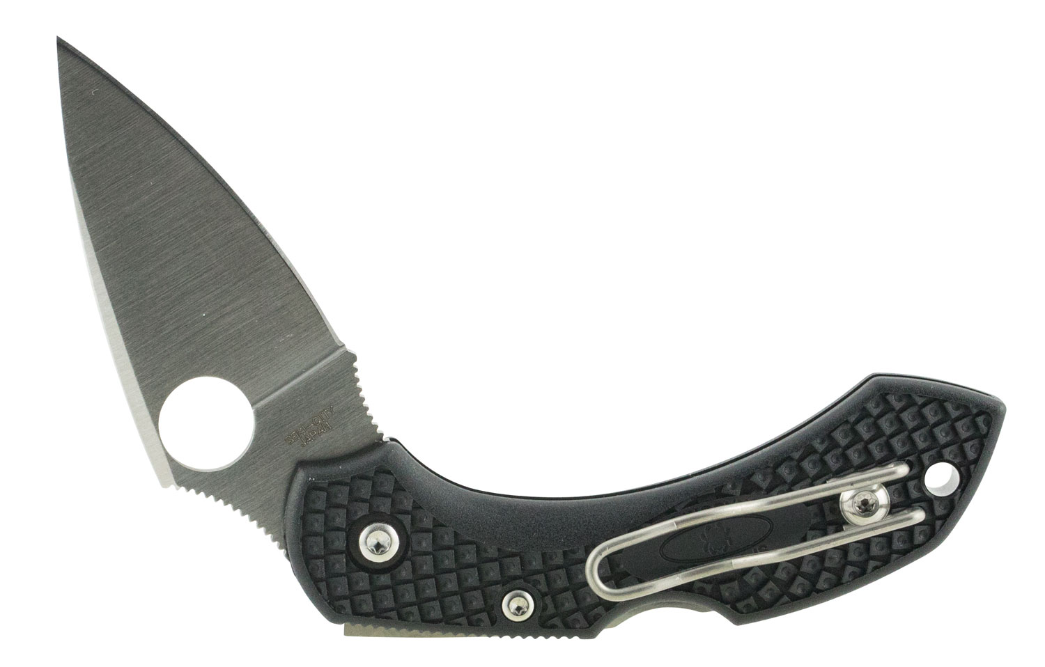 Spyderco C28PBK2 Dragonfly 2  2.25″ Folding Clip Point Plain VG-10 SS Blade Black FRN Handle Includes Pocket Clip