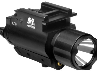 NcStar AQPFLS FlashLight & Red Laser  Black Anodized 200 Lumens White Cree LED