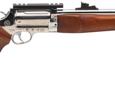 Rossi SCJ4510SS Circuit Judge  45 Colt (LC) Caliber or 410 Gauge with 5rd Capacity, 18.50″ Barrel, Polished Stainless Metal Finish & Hardwood Monte Carlo Stock Right Hand (Full Size)