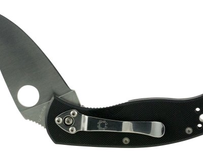 Spyderco C136GP Persistence  2.77″ Folding Drop Point Plain 8Cr13MoV SS Blade Black G10 Handle Includes Pocket Clip