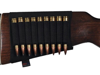 GrovTec US Inc GTAC81 Buttstock Cartridge Holder  Elastic 9rd Rifle Buttstock Mount