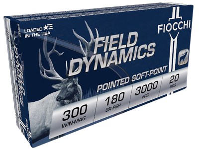 Fiocchi 300WMB Field Dynamics  300WinMag 180gr PSP Interlock BT 20 Per Box/10 Case