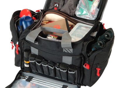 GPS Bags 2014LRB Large  Black Nylon w/ Lift Ports, Storage Pockets, Visual ID Storage System & Holds 5 Handguns or More & Ammo Includes 4 Ammo Dump Cups