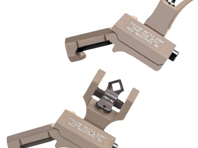 Troy Ind SSIG-45S-MDFT-00 45 Degree Offset Battlesight Set  Flat Dark Earth Anodized M4 Front & Dioptic Rear