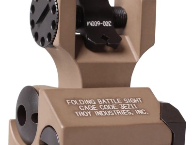 Troy Ind SSIGDOARFFT00 Rear Folding BattleSight Dioptic  Flat Dark Earth Folding for AR-15