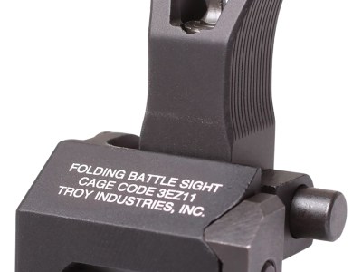 Troy Ind SSIGFBSFMBT01 Tritium Front Folding BattleSight M4  Black Hardcoat Anodized for M4