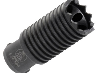 Troy Ind SBRACLM05BT00 Claymore Muzzle Brake Black Steel with 1/2″-28 tpi Threads & 2.25″ OAL for 5.56x45mm NATO AR-Platform