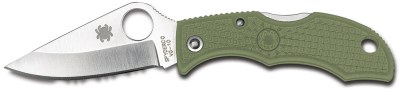 Spyderco LFGP3 Ladybug 3  1.94″ Folding Clip Point Plain VG-10 SS Blade Foliage Green FRN Handle