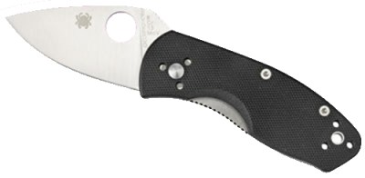 Spyderco C148GP Ambitious  2.25″ Folding Drop Point Plain 8Cr13MoV SS Blade Black G10 Handle Includes Pocket Clip