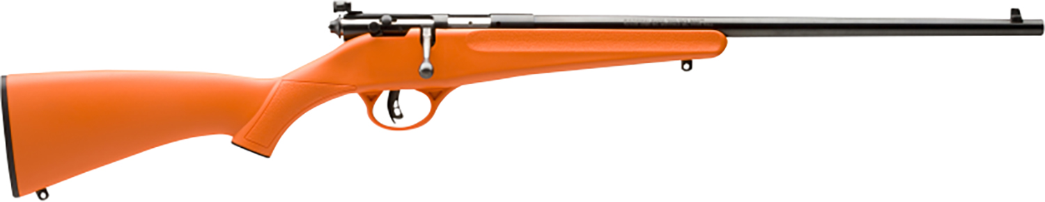Savage Arms 13810 Rascal  Youth 22 LR 1rd 16.13″ Matte Black Sporter Barrel, Matte Black Carbon Steel Receiver, Orange Fixed Synthetic Stock, Right Hand