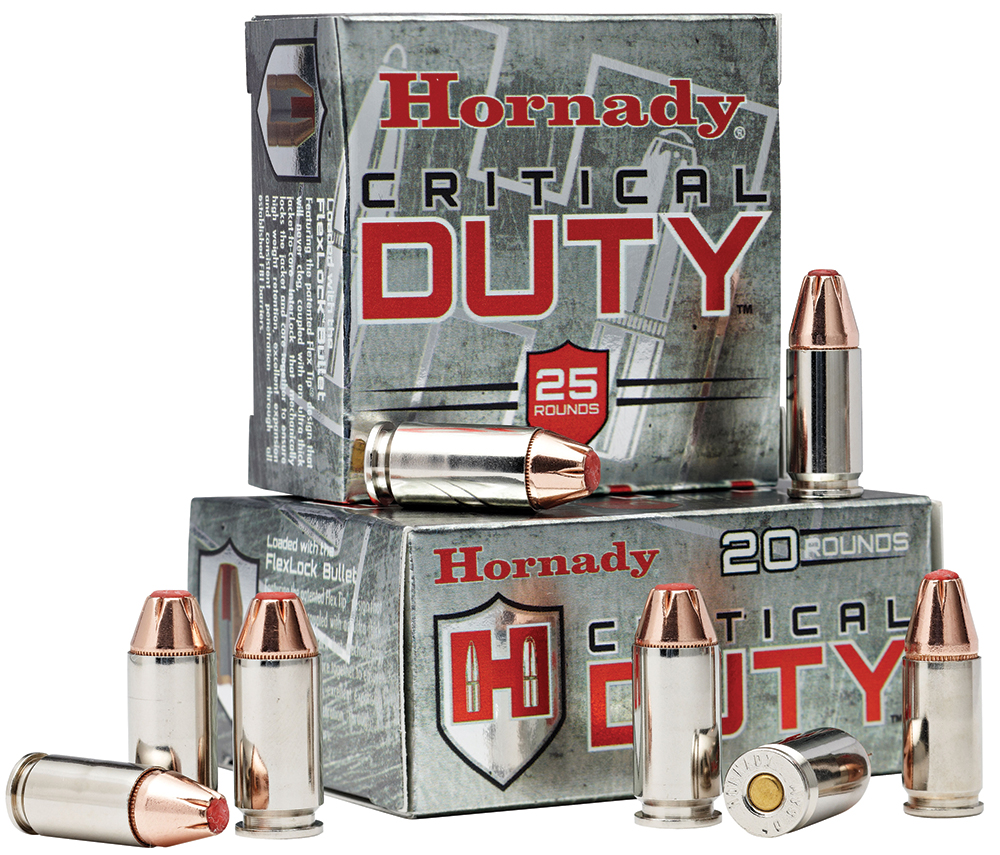 Hornady 90236 Critical Duty  9mmLuger 135gr Hornady FlexLock 25 Per Box/10 Case
