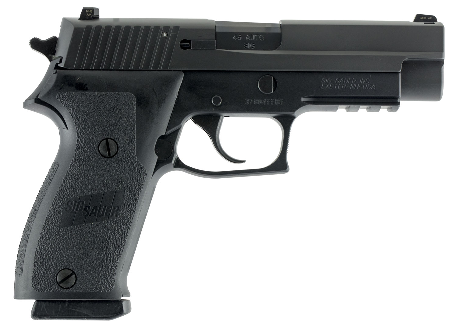 Sig Sauer 220R45BSSCA P220 Full Size *CA Compliant 45 ACP 4.40″ 8+1 Black Hardcoat Anodized Aluminum Frame Black Nitron Stainless Steel Slide with Black 1-Piece Ergo Grip