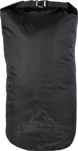 RED ROCK ROLL TOP DRY BAG – 25 LITER WATERPROOF BLACK