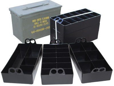 MTM Case-Gard ACO Ammo Can Organizer Insert  Black Polypropylene