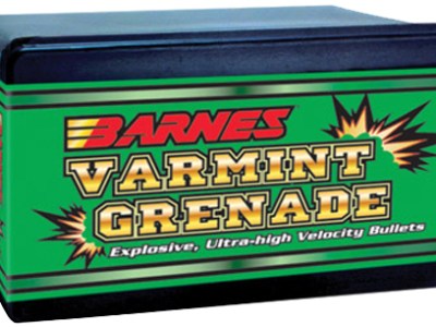 Barnes Bullets 30170 Varmint Grenade Ultra High Velocity 22Hornet 30gr Flat Base Hollow Point 100/Box