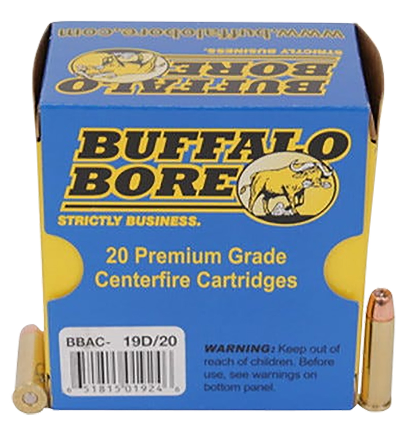 Buffalo Bore Ammunition 19D20 Heavy Strictly Business 357Mag 125gr Jacket Hollow Point 20 Per Box/12 Case