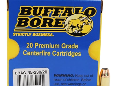 Buffalo Bore Ammunition 4523020 Personal Defense Strictly Business 45ACP +P 230gr Jacket Hollow Point 20 Per Box/12 Case