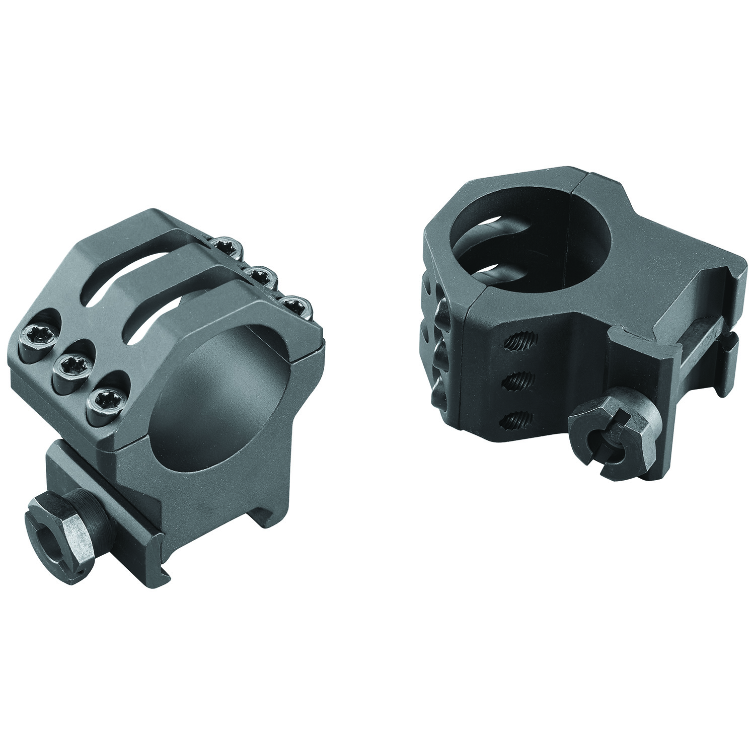 Weaver Mounts 99690 Six-Hole Picatinny Rings  Matte Black 1″ Extra High