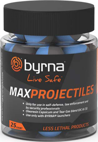 BYRNA MAX PROJECTILES 25 COUNT – TUB .68 CAL