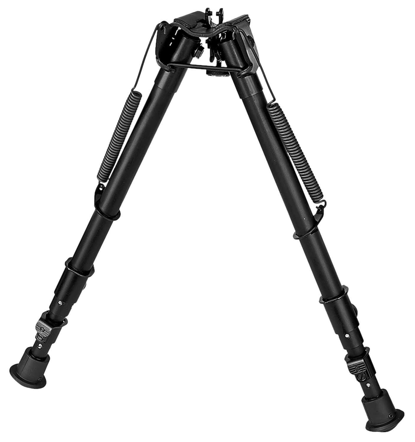Harris Bipods 251A2 Non-Swivel 25 Swivel Stud, 12-25″, Black Steel/Aluminum, Rubber Feet