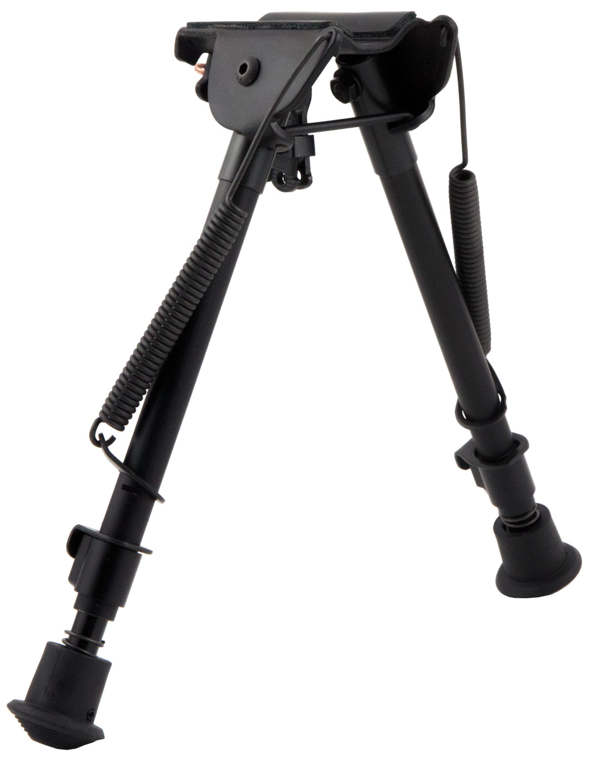 Harris Bipods LM1A2 Non-Swivel L Swivel Stud, 9-13″, Black Steel/Aluminum, Notched Legs, Rubber Feet
