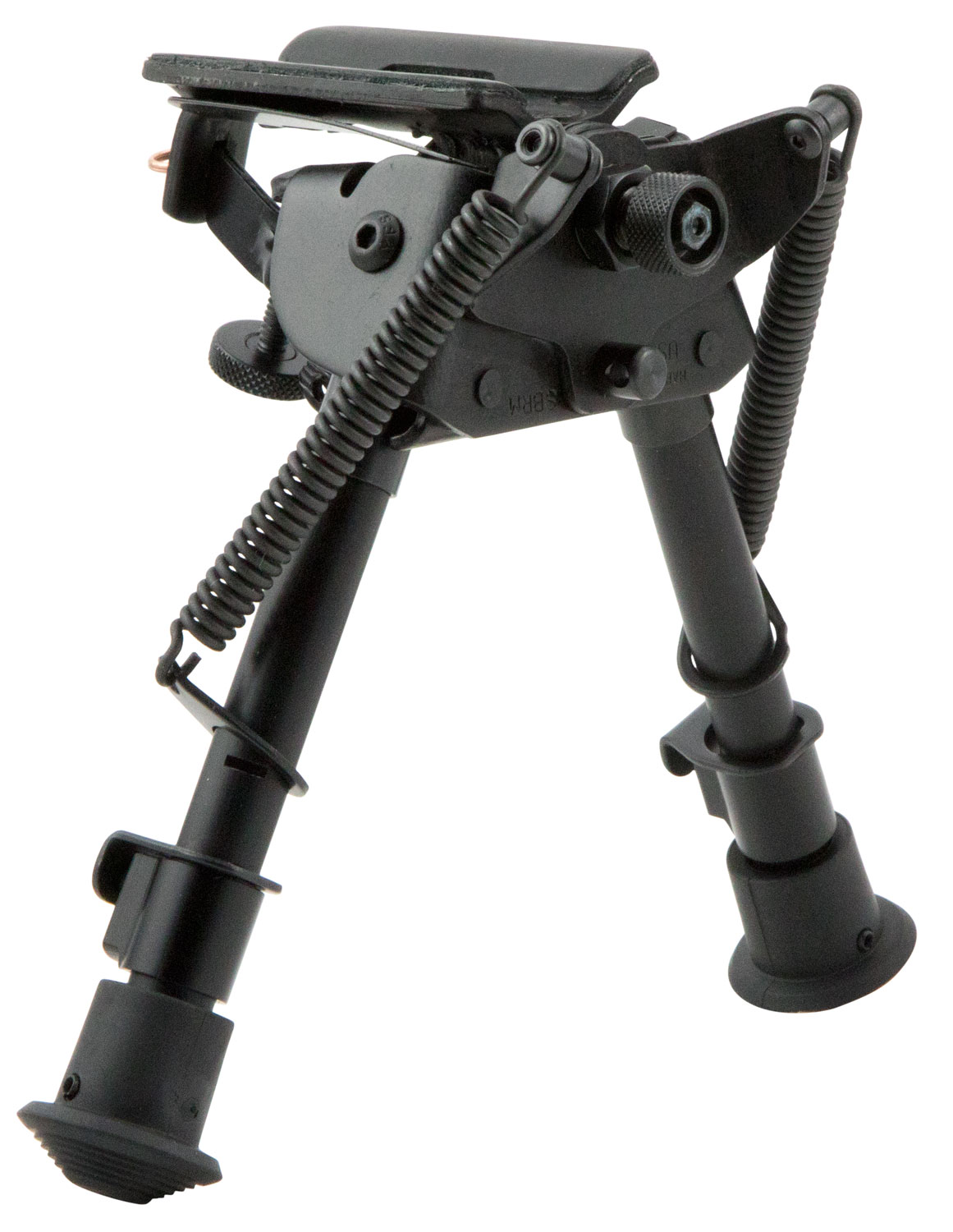 Harris Bipods BRM1A2 Non-Swivel BR Swivel Stud, 6-9″, Black Steel/Aluminum, Notched Legs, Rubber Feet