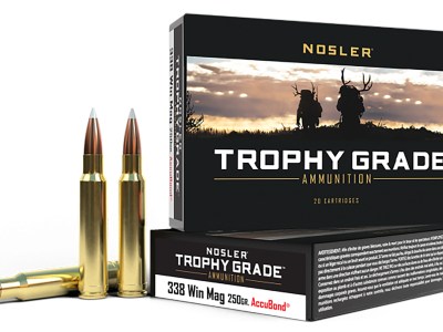 Nosler 60086 Trophy Grade  338WinMag 250gr Nosler AccuBond 20 Per Box/10 Case