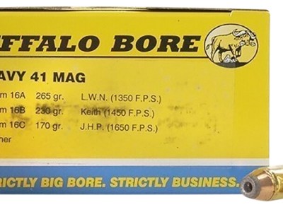 Buffalo Bore Ammunition 16C20 Heavy Strictly Business 41Rem Mag 170gr Jacket Hollow Point 20 Per Box/12 Case