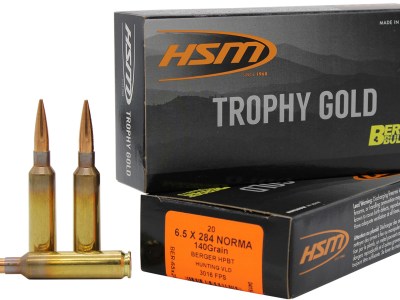 HSM 65X284140VLD Trophy Gold Extended Range 6.5×284 Norma 140 gr Berger Hunting VLD Match 20 Per Box/ 20 Case