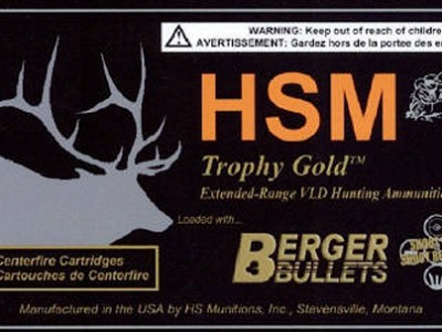 HSM 300WSM210VLD Trophy Gold Extended Range 300 WSM 210 gr Berger Hunting VLD Match 20 Per Box/ 25 Case