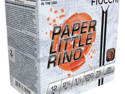 Fiocchi 12FPWR75 Paper Little Rino Extrema 12Gauge 2.75″ 1 1/8oz 7.5Shot 25 Per Box/10 Case