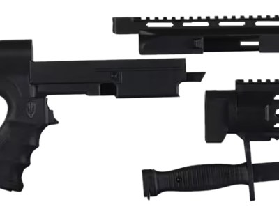Archangel AA597R AR-15 Style Conversion Stock Black Synthetic 6 Position for Remington 597