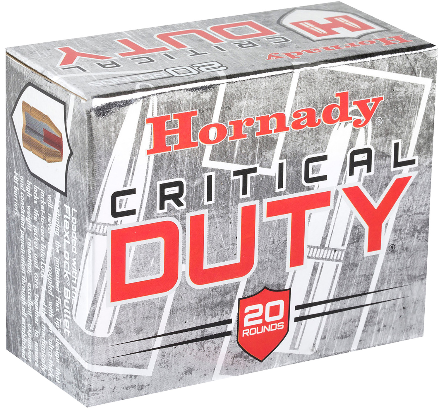 Hornady 90926 Critical Duty  45ACP+P 220gr Hornady FlexLock 20 Per Box/10 Case