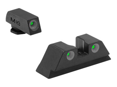 Meprolight USA 102223101 Tru-Dot Sight Set Green Tritium Front & Rear, Compatible w/Glock Frame 17/19/22/23/24/25/28/31/32/33/34/35/37/38/39