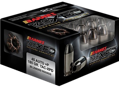 Barnes Bullets 21555 TAC-XPD Defense Handgun 45ACP +P 185gr 20 Per Box/10 Case