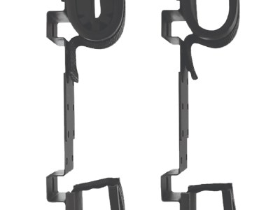 Rugged Gear 10065 Screw Mount Double Hook Black Steel Holds 2 Rifle/Shotgun