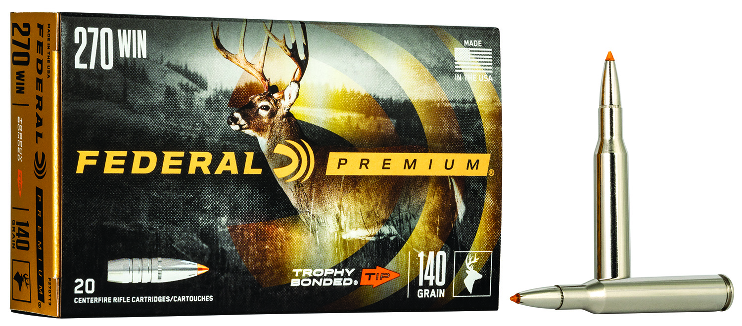 Federal P270TT3 Premium  270Win 140gr Trophy Bonded Tip 20 Per Box/10 Case
