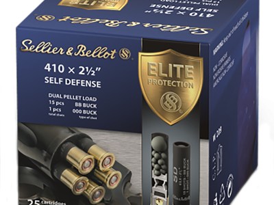 Sellier & Bellot SB410SDA Self Defense  410Gauge 2.50″ 15 Pellets 1/2oz 000Buck Shot 25 Box/20 Case