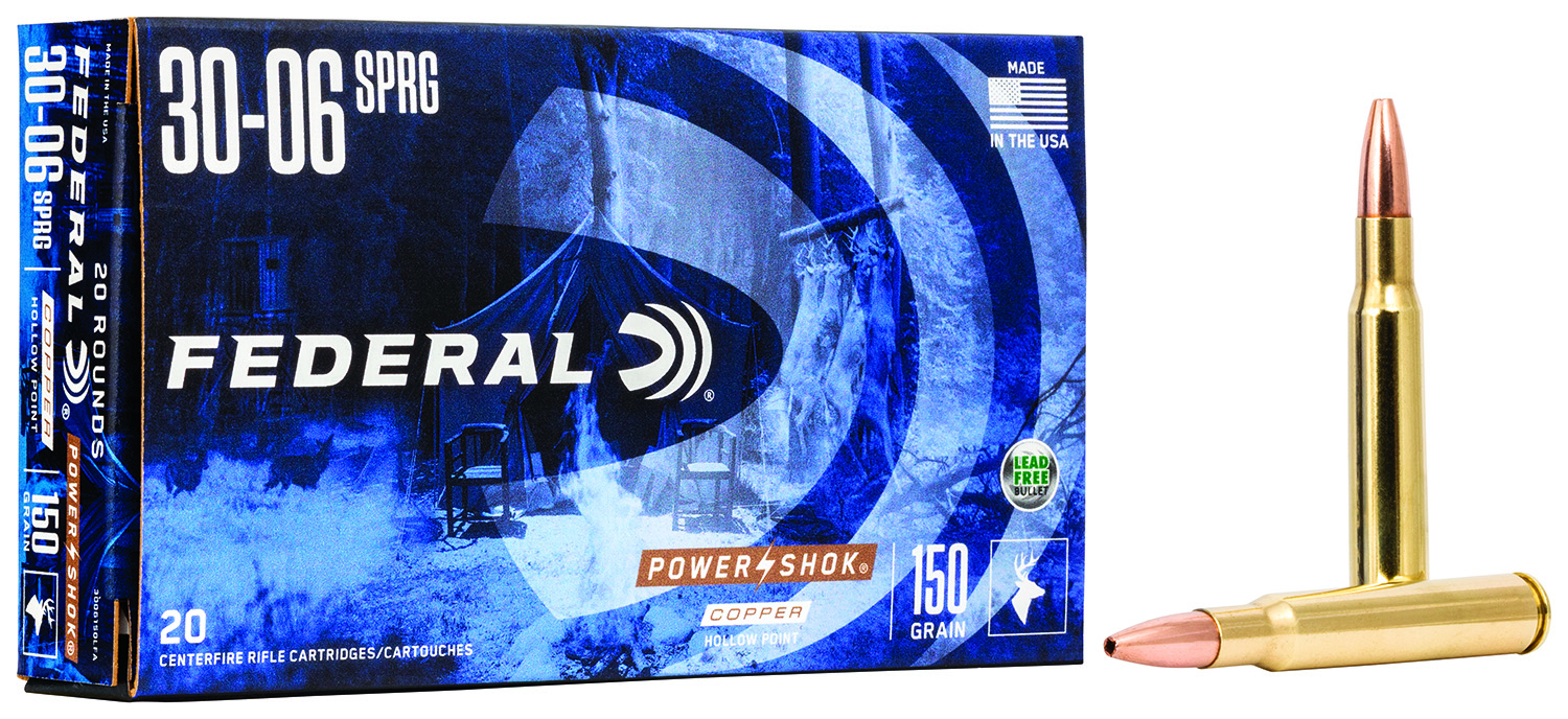 Federal 24385LFA Power-Shok  243Win 85gr Copper Hollow Point 20 Per Box/10 Case