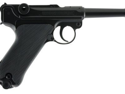 Umarex 2251800 Legends P.08  CO2 177 BB 21+1 4.60″ Black Polymer Grips