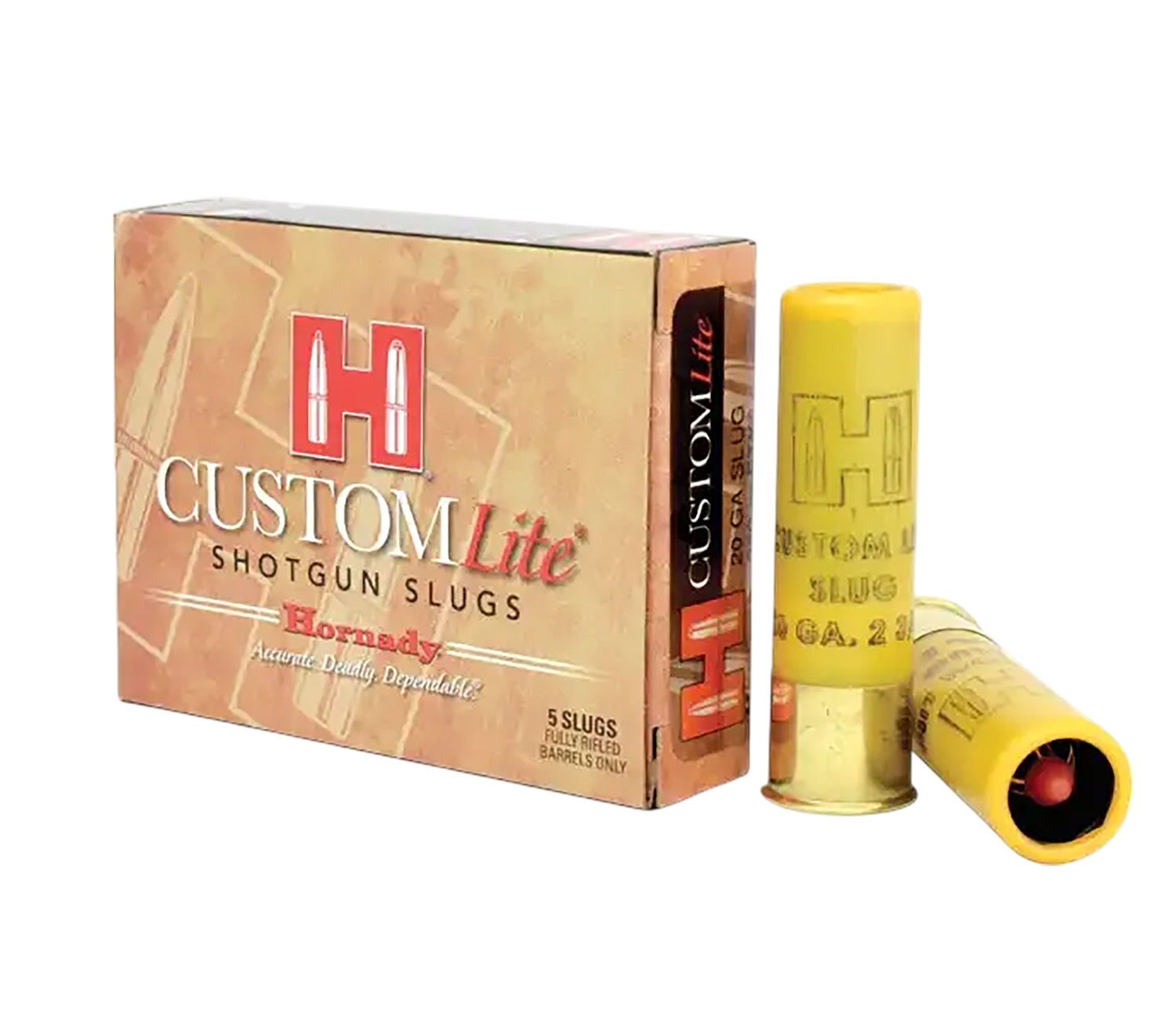 Hornady 86233 Custom Lite  20 Gauge 2.75″ FTX Slug Shot 5 Per Box/ 20 Case